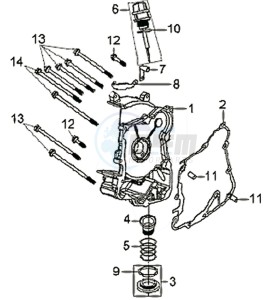 SYMPHONY 125 drawing CRANKCASE RIGHT / START MOTOR