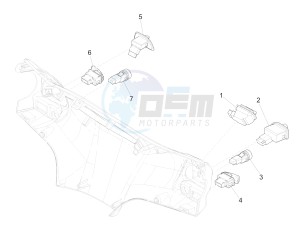 Liberty 150 iGet 4T 3V ie ABS (APAC) drawing Selectors - Switches - Buttons