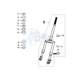 VIVA XRCA 2 drawing FRONT FORK / STEERINGHEAD