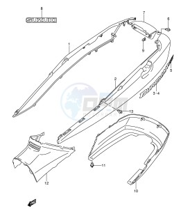 AN250 (E2) Burgman drawing FRAME COVER (MODEL K5 K6)