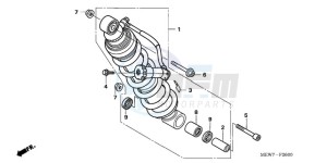 NT700VAA France - (F / ABS) drawing REAR CUSHION