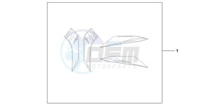 NSC50WHC drawing SAFARI BODY STICKER SET