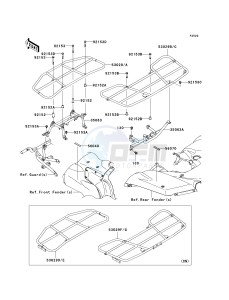 KVF 750 D [BRUTE FORCE 750 4X4I] (D8F-D9F) D9F drawing CARRIER-- S- -