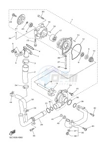 FZ1-N FZ1 (NAKED) 1000 (1EC4 1EC5 1EC6) drawing WATER PUMP