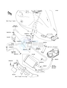 EX 650 A [NINJA 650R] (A6F-A8F) A8F drawing FUEL EVAPORATIVE SYSTEM-- CA- -