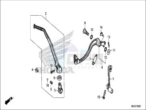 CRF450RXH Europe Direct - (ED) drawing PEDAL/KICK STARTER ARM