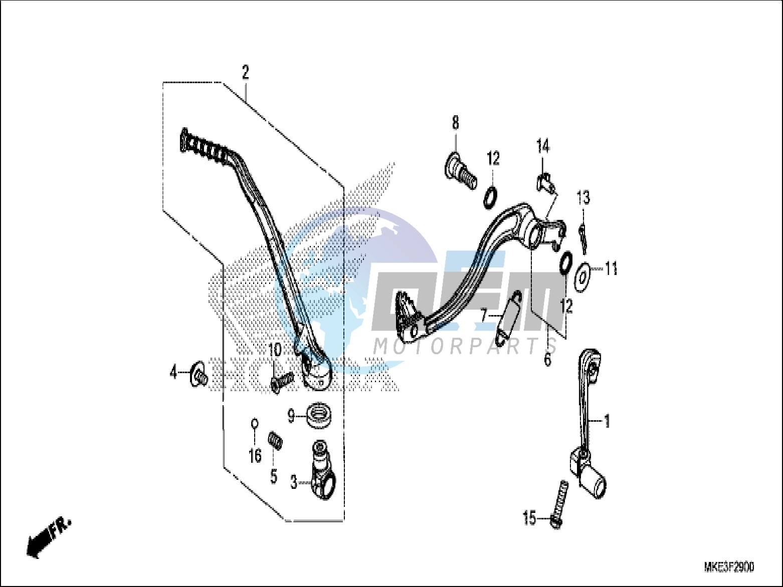 PEDAL/KICK STARTER ARM