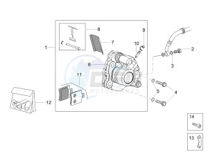 SCARABEO 50 2T CARBURATORE E4 STREET (EMEA) drawing Front brake caliper