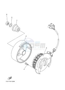 YFM125A YFM125GB GRIZZLY 125 (1PY2 1PY3 1PY1) drawing GENERATOR