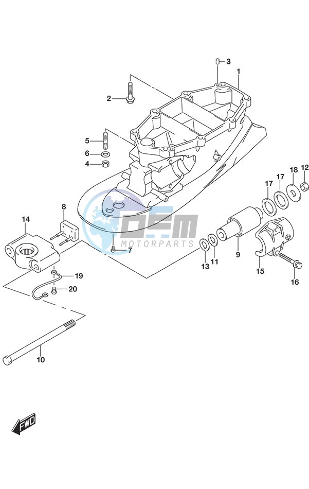 Drive Shaft Housing w/Transom (L)