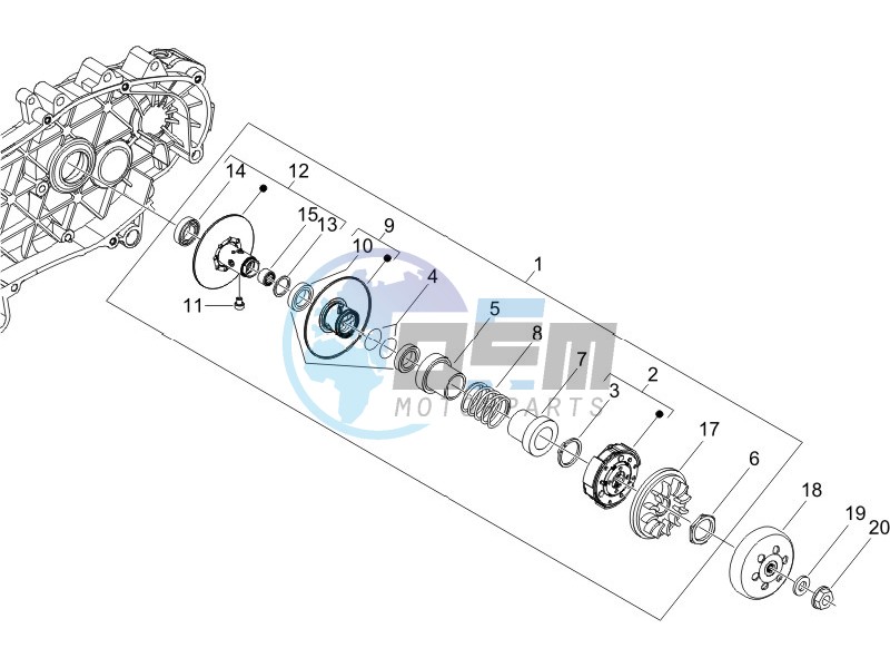 Driven pulley