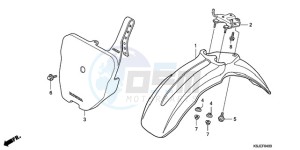 CRF100F9 Europe Direct - (ED / CMF) drawing FRONT FENDER