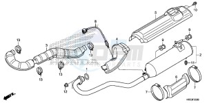 TRX420FM2E TRX420 Europe Direct - (ED) drawing EXHAUST MUFFLER