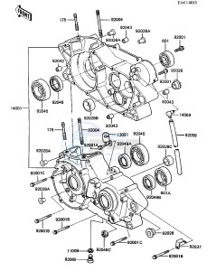 KDX 250 B [KDX250] (B3-B4) [KDX250] drawing CRANKCASE