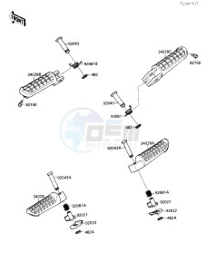 ZX 1000 B [NINJA ZX-10] (B1-B2) [NINJA ZX-10] drawing FOOTRESTS