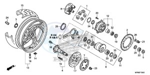 CB1000RAD CB1000R ABS E drawing REAR WHEEL