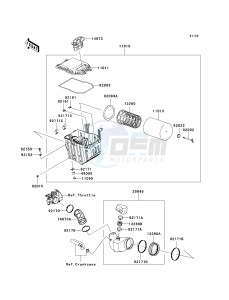 KSF 450 B [KFX450R MONSTER ENERGY] (B8F-B9FB) B9FB drawing AIR CLEANER