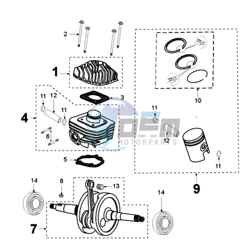 CRANKSHAFT AND CYLINDER