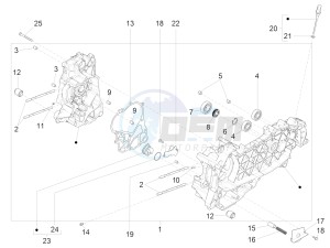 SUPER GTS 300 4T 4V IE ABS E3 (APAC) drawing Crankcase