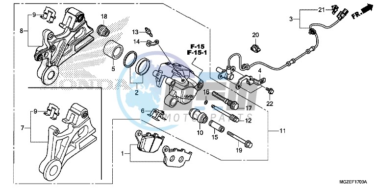 REAR BRAKE CALIPER