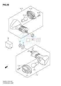 DL650 (E2) V-Strom drawing TURNSIGNAL LAMP