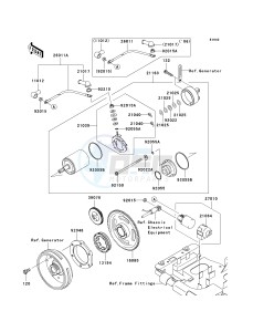 KVF 650 G [BRUTE FORCE 650 4X4I HARDWOODS GREEN HD] (G6F-G9F) G6F drawing STARTER MOTOR-- G6F_G7F_G8F- -