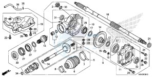 TRX500FE1F TRX500F Europe Direct - (ED) drawing REAR FINAL GEAR