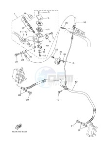 YFM700R YFM7RB RAPTOR 700R (1ASE 1ASF 1ASD) drawing FRONT MASTER CYLINDER