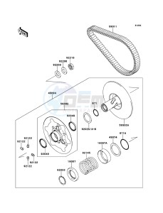 KVF750_4X4_EPS KVF750GCS EU GB drawing Driven Converter/Drive Belt