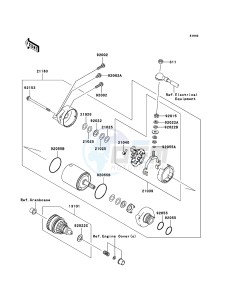 JET SKI STX-12F JT1200-D1 FR drawing Starter Motor