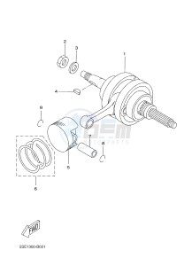 YP125RA (ABS) X-MAX 250 ABS (2DL2 2DL2 2DL2 2DL2) drawing CRANKSHAFT & PISTON