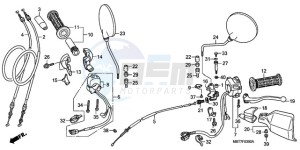 XL1000VA9 E / ABS MKH drawing HANDLE LEVER/SWITCH/CABLE