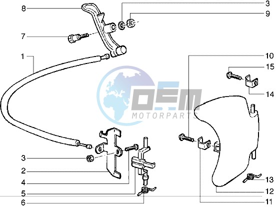 Petrol cap-steering wheel lock