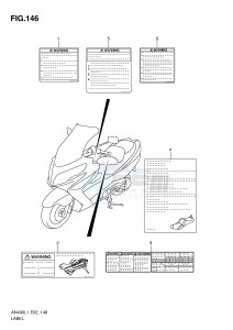 AN400 (E2) Burgman drawing LABEL (AN400ZAL1 E19)