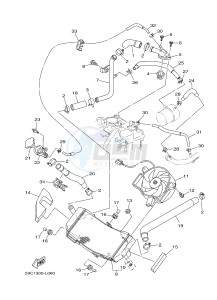 XP500A T-MAX 530 (59CE) drawing RADIATOR & HOSE