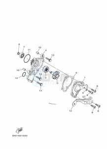 YZF125-A YZF-R125 (BNU1) drawing WATER PUMP