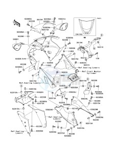 ZX 1200 B [NINJA ZX-12R] (B1-B4) [NINJA ZX-12R] drawing COWLING