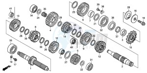 CRF450X drawing TRANSMISSION