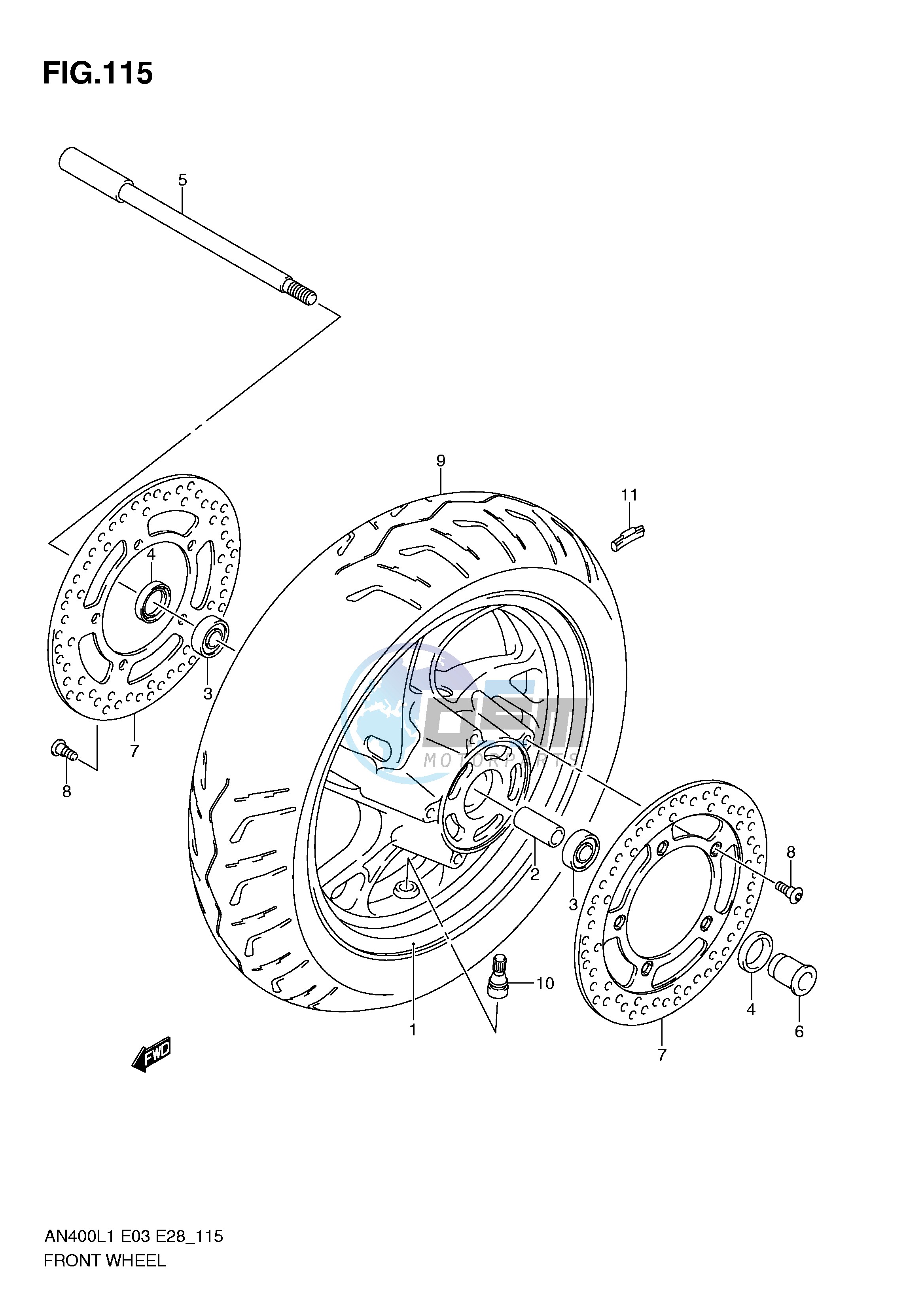 FRONT WHEEL (AN400L1 E3)