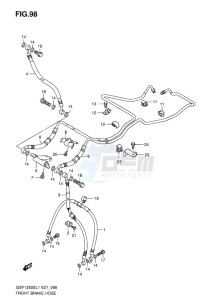 GSF-1250S ABS BANDIT EU drawing FRONT BRAKE HOSE