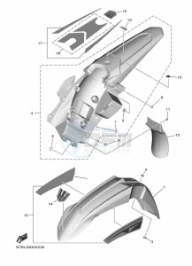 YZ250F (B7BL) drawing FENDER