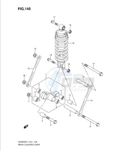 GSXF650 drawing REAR CUSHION LEVER (GSX650FUAL1 E21)