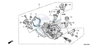 CRF250RE CRF250R Europe Direct - (ED) drawing THROTTLE BODY