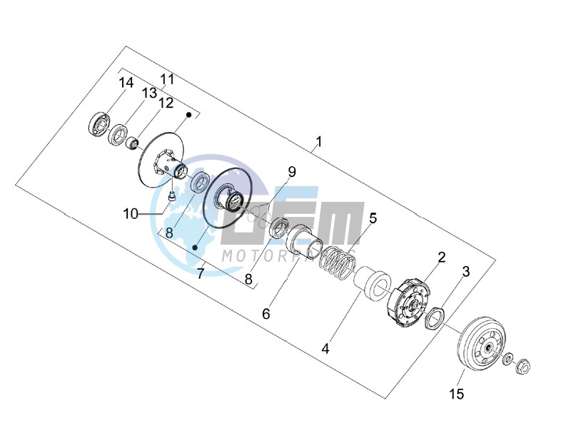 Driven pulley