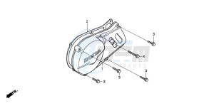 XR80R drawing LEFT CRANKCASE COVER