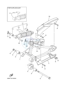 TT-R110E (5B6U 5B6V 5B6W 5B6W) drawing REAR ARM & SUSPENSION