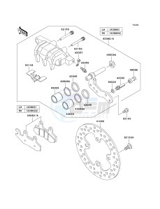 KRF 750 K [TERYX 750 FI 4X4 LE] (K9F) K9F drawing FRONT BRAKE