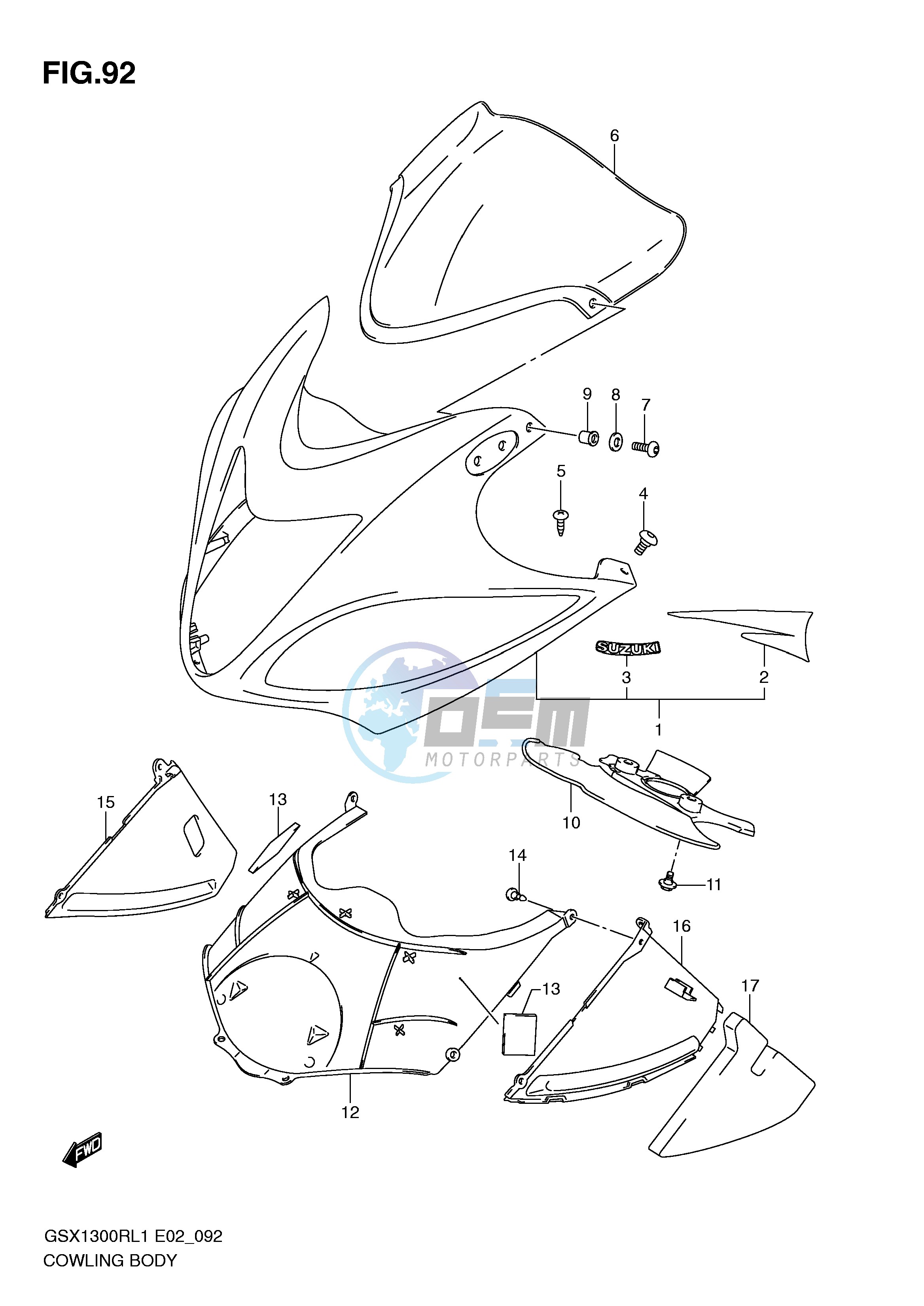 COWLING BODY (GSX1300RL1 E19)