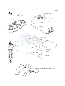 ZX 1100 F [GPZ 1100 ABS] (F1) [GPZ 1100 ABS] drawing LABELS