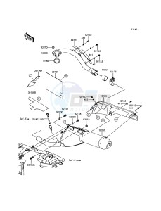 KLX250 KLX250SHF XX (EU ME A(FRICA) drawing Muffler(s)